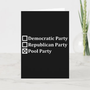 Tarjeta Voto de Piscina del Partido Republicano Democrátic