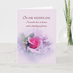 Tarjeta Votos de aniversario de bodas sentimentales con ro