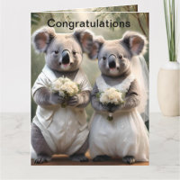 "Votos evergreen: Un Boda de Koala en blanco"