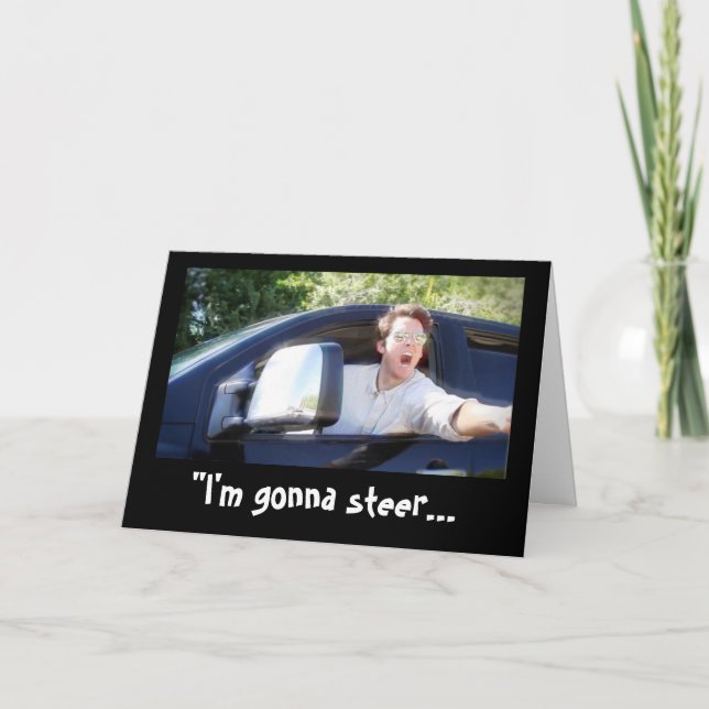 Tarjeta "Voy a robar tus cosas de cumpleaños" (Anverso)