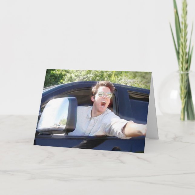 Tarjeta "Voy a robar tus cosas de cumpleaños" (Anverso)