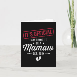 Tarjeta Voy A Ser Un Primer Día de la Madre De Mamaw Nueva