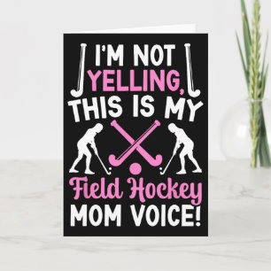 Tarjeta Voz de Mamá de Hockey sobre Césped Mamá de un Juga