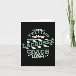Tarjeta Voz del entrenador de Lacrosse Yelling