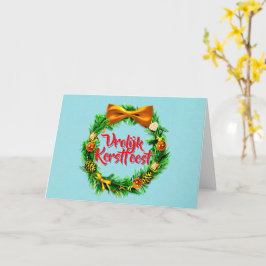 Tarjeta Vrolijk Kerstfeest Holandés Feliz de Navidad