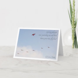 Tarjeta Vuele el haiku libre (o escriba su propio poema)