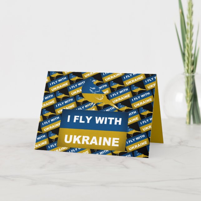 Tarjeta Vuelo Con Ucrania, Ave Nacional De Pesadilla (Anverso)
