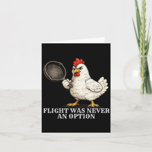 Tarjeta Vuelo Nunca Fue Una Opción Gallina y Sartén Divert