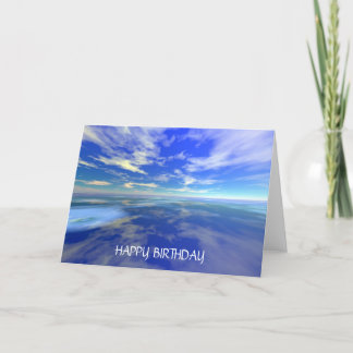 Tarjeta Vuelo sobre el agua - cumpleaños (plantilla)