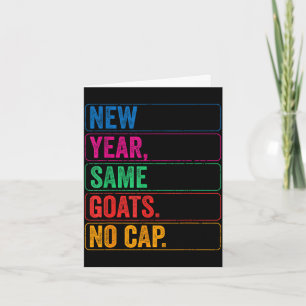 Tarjeta Vuelta al cole nuevo año mismos cabritos sin gorra