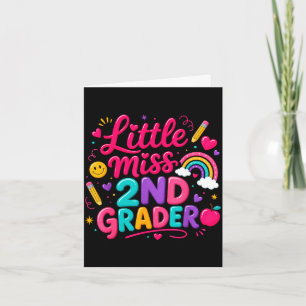 Tarjeta Vuelta al cole pequeña señorita de 2º grado chica