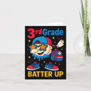 Tarjeta Vuelta Al Colegio Baseball Helado Goteo Primer Día