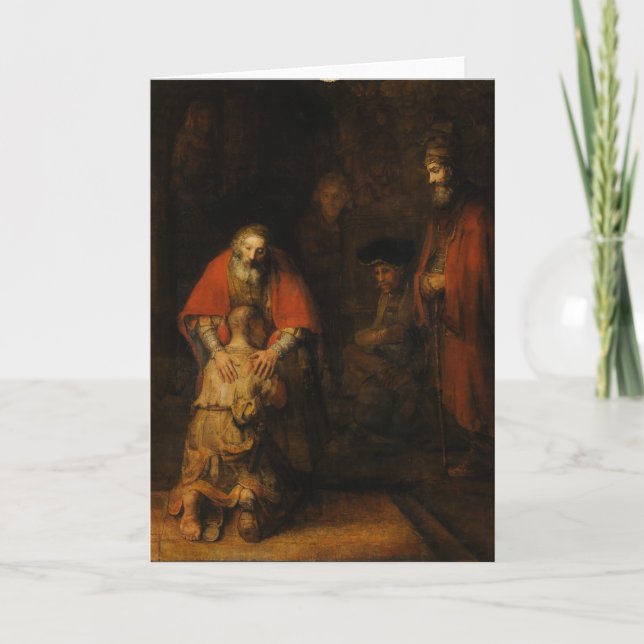 Tarjeta Vuelta del hijo despilfarrador de Rembrandt Van (Anverso)