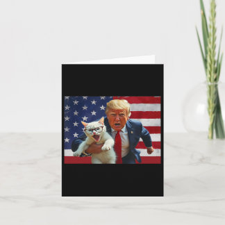 Tarjeta Vuelva a Poner a los Gatos a Salvo Trump Gatos Par