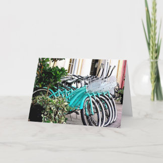 Tarjeta vuelva en la bici