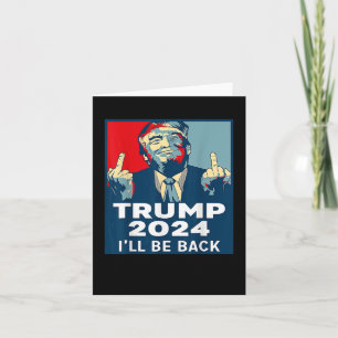 Tarjeta Vuelve Trump 2024, Vintage Donald Trump, 4 de juli