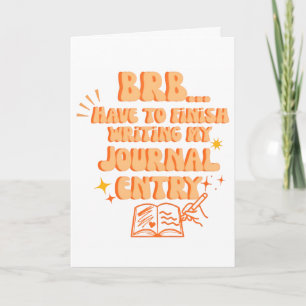 Tarjeta Vuelvo Pronto Tengo Que Terminar De Escribir Mi En