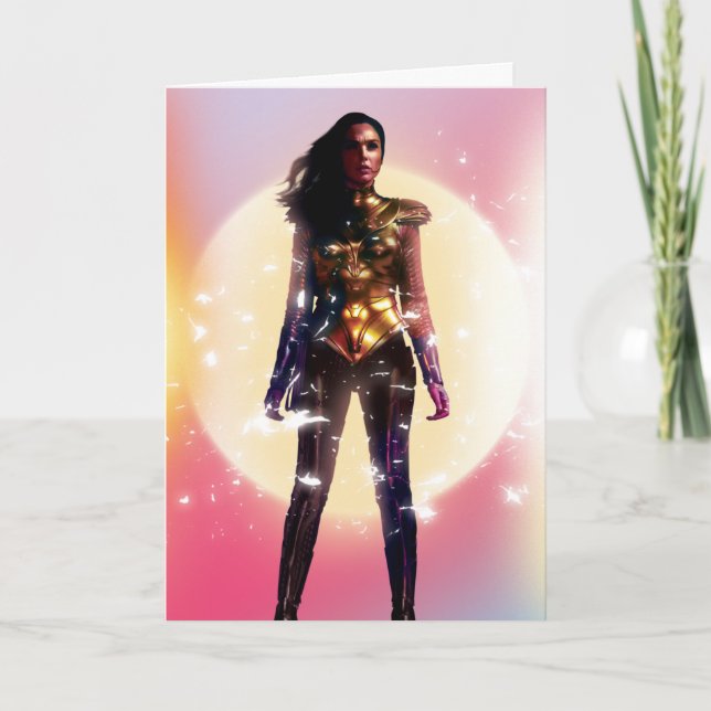 Tarjeta W84 | Wonwoman Gold Armor Lo Fi Sparks Foto (Anverso)