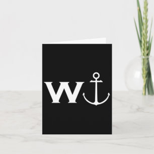 Tarjeta W Anchor Wanker Funny Vela