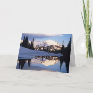 Tarjeta WA, Monte Rainier NP, Monte Rainier y nubes