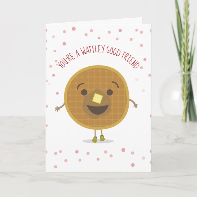 Tarjeta Waffley Good Friend Waffle Kid Valentine (Anverso)