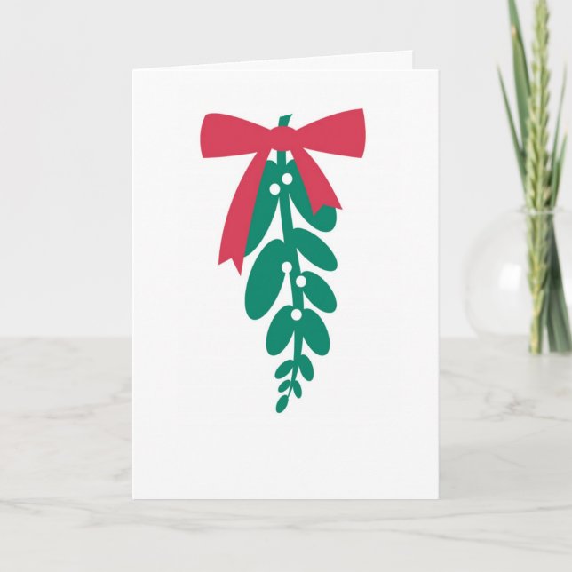 Tarjeta WagsToWishes_Mistletoe Merry Kissmas (Anverso)
