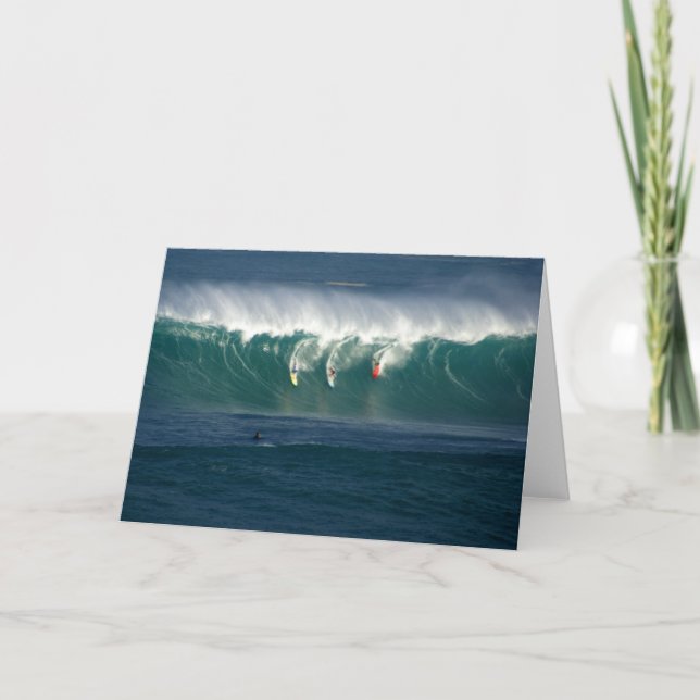 Tarjeta Waimea Bay Hawaii (Anverso)