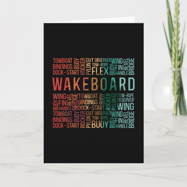 Tarjeta Wakeboard Cita Wakeboarder Wake Wakeboard (Anverso)