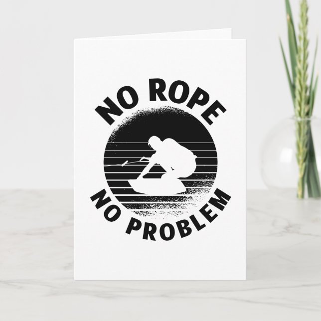 Tarjeta Wakeboard No Rope No Problema Wake Wakeboarder (Anverso)