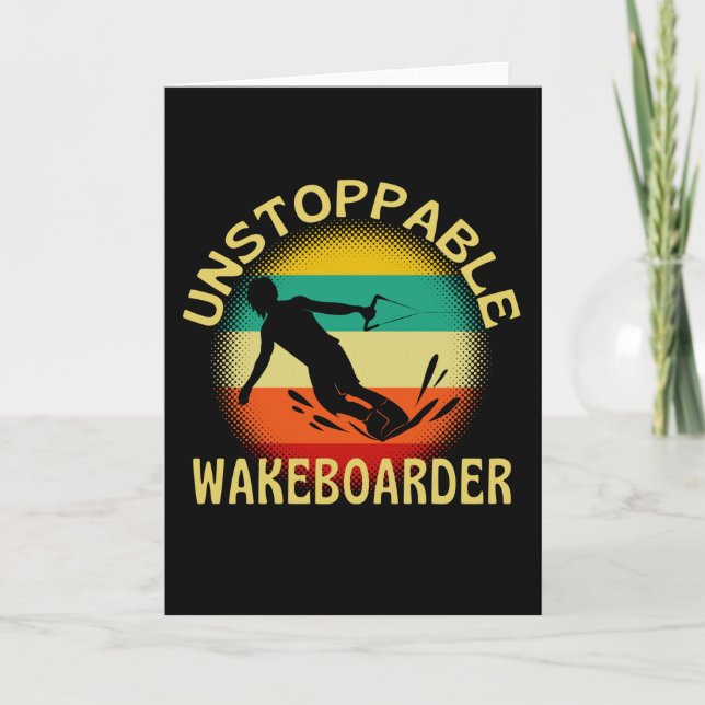 Tarjeta Wakeboarder imparable (Anverso)