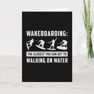 Tarjeta Wakeboarding Caminar Sobre El Agua Wake Wakeboarde