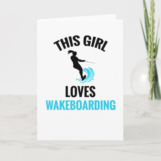 Tarjeta Wakeboarding Para Mujeres| Wakeboarder Wakeboard (Anverso)