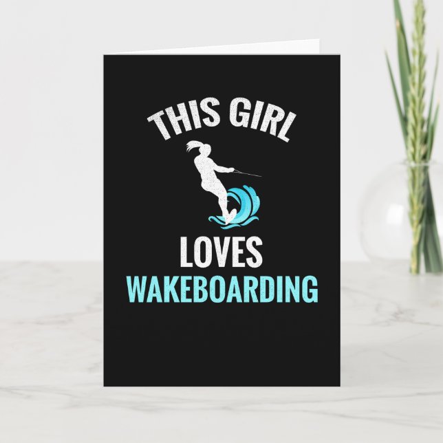 Tarjeta Wakeboarding Para Mujeres | Wakeboarder Wakeboard (Anverso)