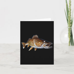 Tarjeta Walleye Fish Art Walleye Pesca Ropa Regalo Fis