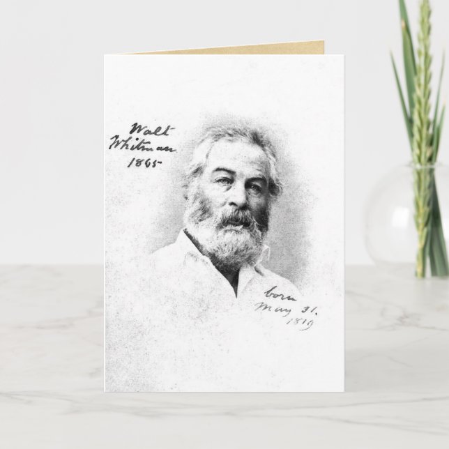 Tarjeta Walt Whitman en Washington D.C. Age 46 (Anverso)