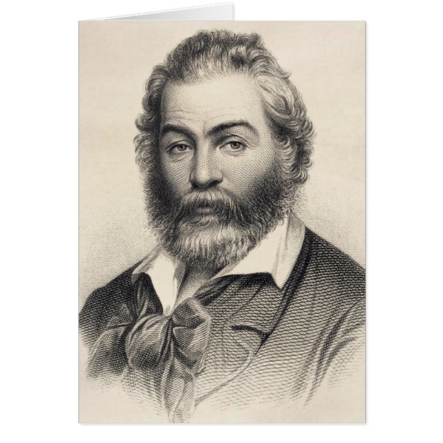 Tarjeta Walt Whitman "Felicidad en este lugar" (Frente)