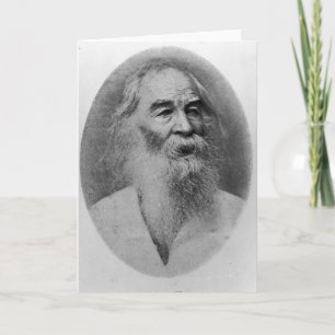 Tarjeta Walt Whitman, fotografiado en 1889