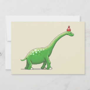 Tarjeta Walter el dinosaurio de cuello largo