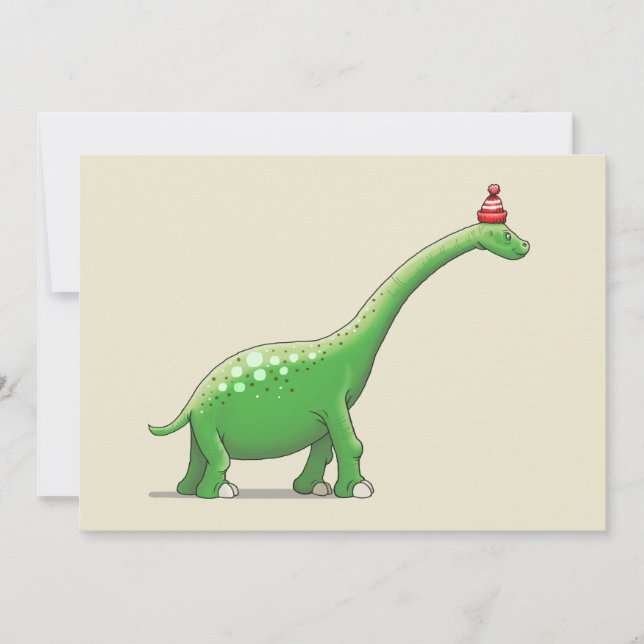 Tarjeta Walter el dinosaurio de cuello largo (Anverso)