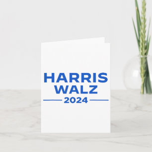Tarjeta Walz 2024 Bandera estadounidense Kamala Harris