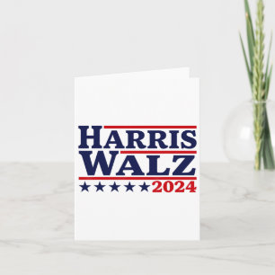 Tarjeta Walz 2024 Elecciones Kamala Harris Tim Waltz 2024