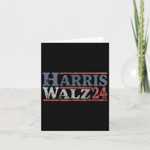 Tarjeta Walz 2024 Elecciones Kamala Harris Tim Waltz 2024 