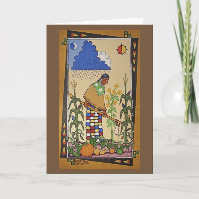 Tarjeta "Wamanje Hintewi" (nuestras cosechas) Notecard (Anverso)