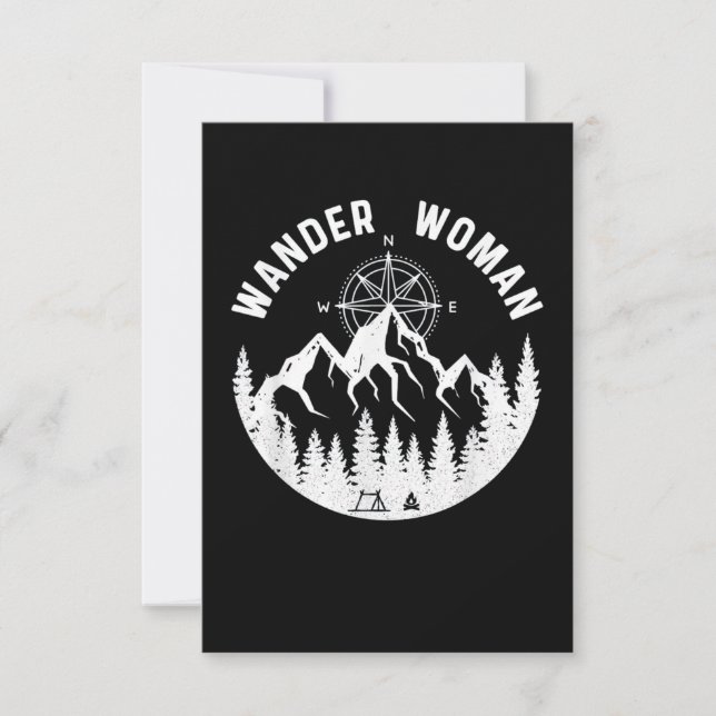 Tarjeta Wander Woman Senderismo Adventure (Anverso)