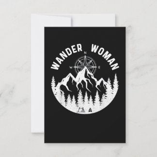 Tarjeta Wander Woman Senderismo Adventure