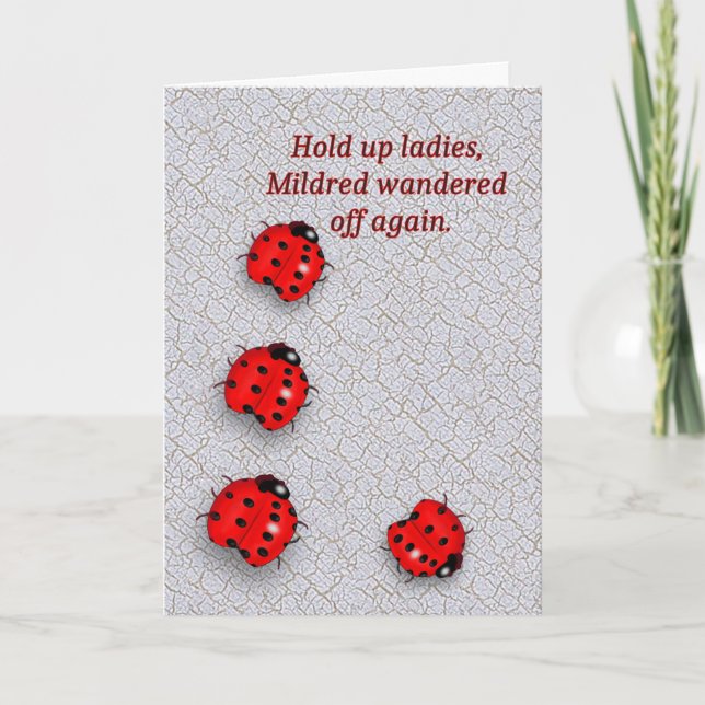 Tarjeta Wandering Ladybug Birthday (Anverso)