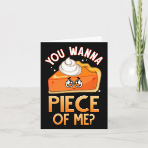 Tarjeta Wanna Piece De Mí Divertido Cae Calabaza Pun Pie E