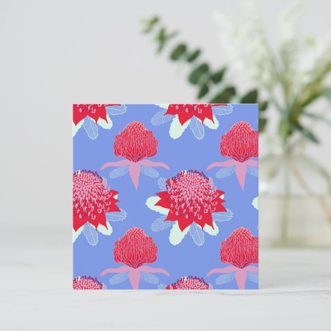 Tarjeta Waratah (Anverso de pie)