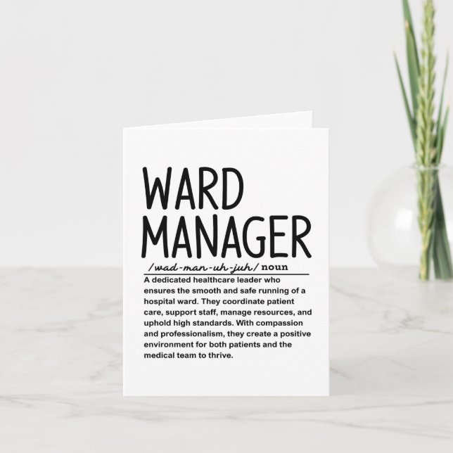 Tarjeta Ward Manager (Anverso)