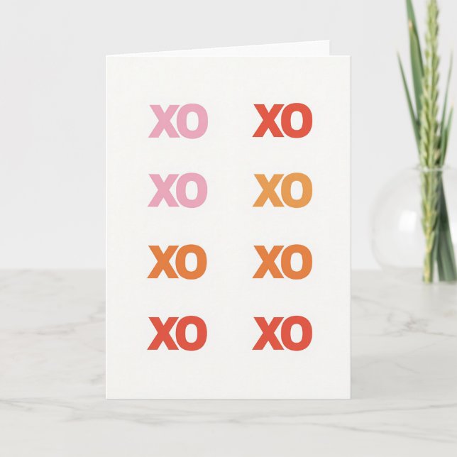 Tarjeta Warm Xo Minimalist Card (Anverso)